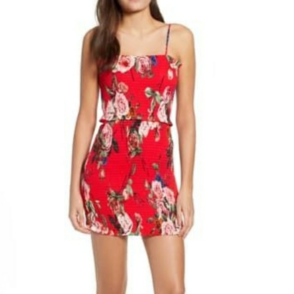 NWT AFRM Owen Smocked Mini Dress - Picture 1 of 7